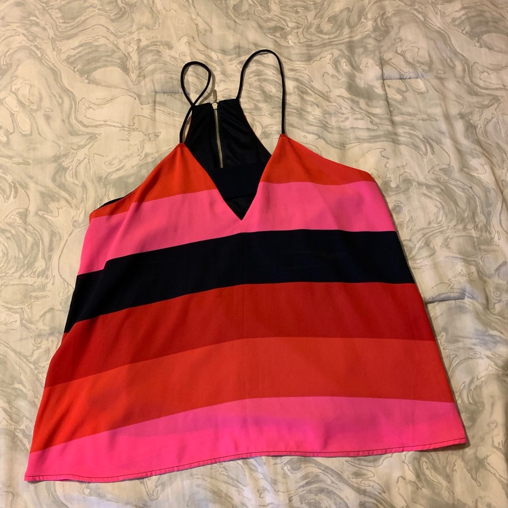 Express a trapless multi colored top